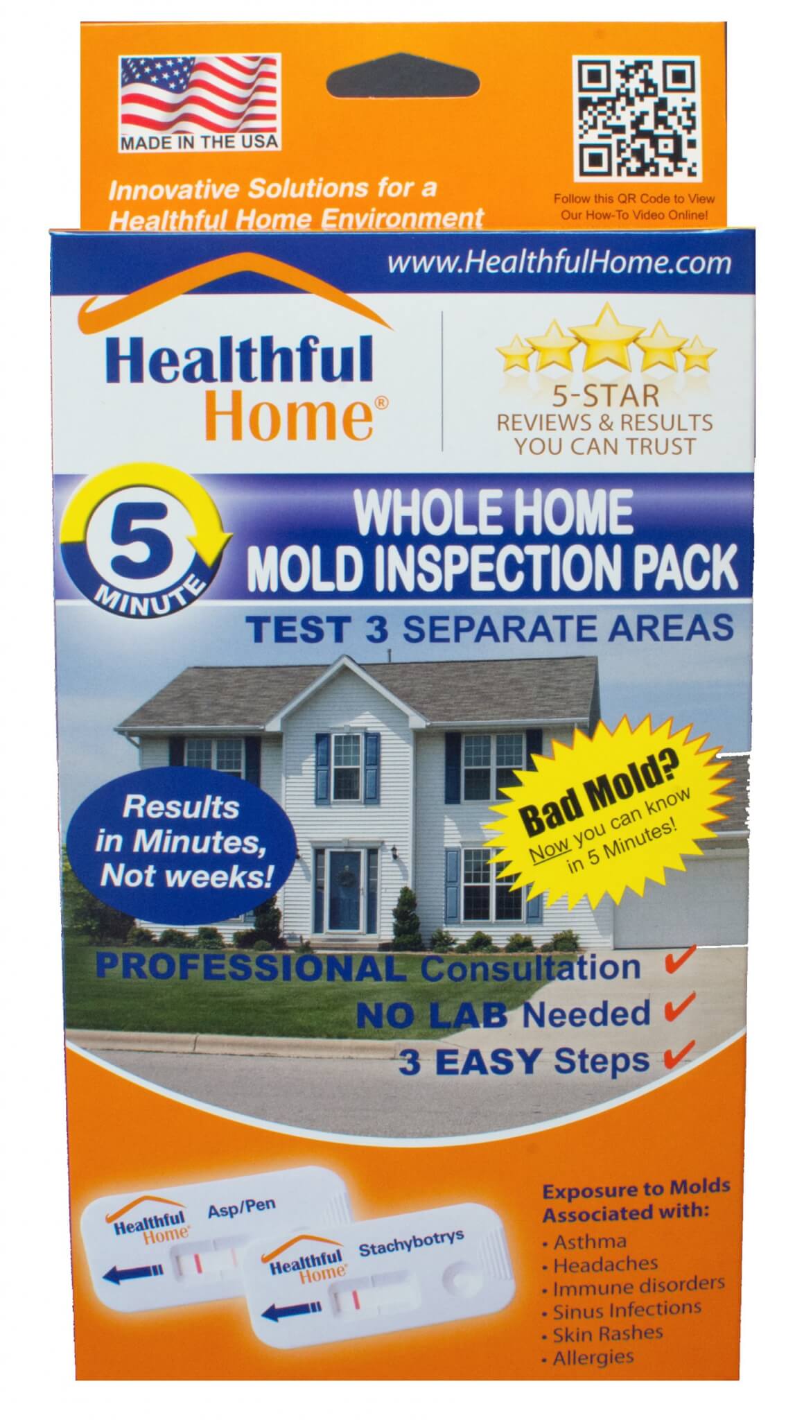 Safe to Use Single Mold Test 3 Detects Mold Spores & Allergens Fast Result 